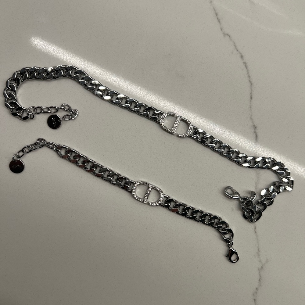 Stainless steel choker and bracelet